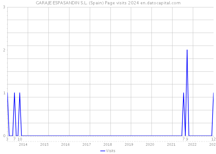 GARAJE ESPASANDIN S.L. (Spain) Page visits 2024 