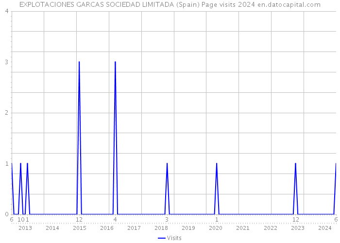 EXPLOTACIONES GARCAS SOCIEDAD LIMITADA (Spain) Page visits 2024 