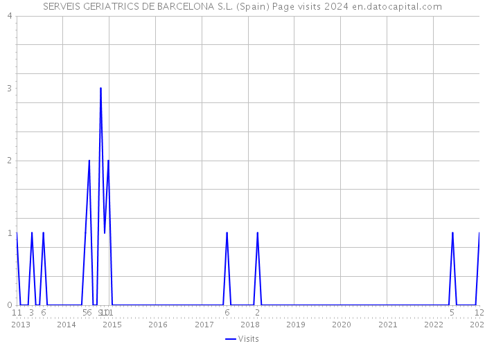 SERVEIS GERIATRICS DE BARCELONA S.L. (Spain) Page visits 2024 