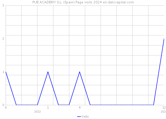PUE ACADEMY S.L. (Spain) Page visits 2024 