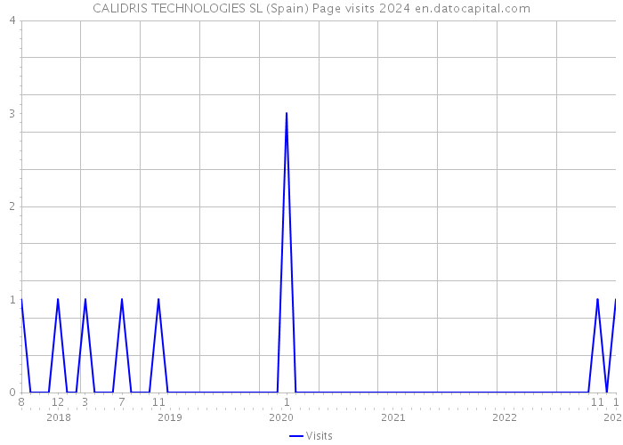 CALIDRIS TECHNOLOGIES SL (Spain) Page visits 2024 