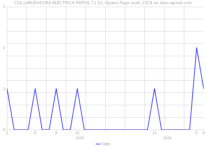 COL.LABORADORA ELECTRICA PAPIOL 71 S.L (Spain) Page visits 2024 