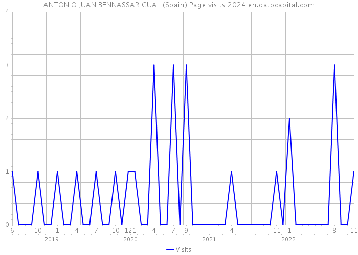 ANTONIO JUAN BENNASSAR GUAL (Spain) Page visits 2024 