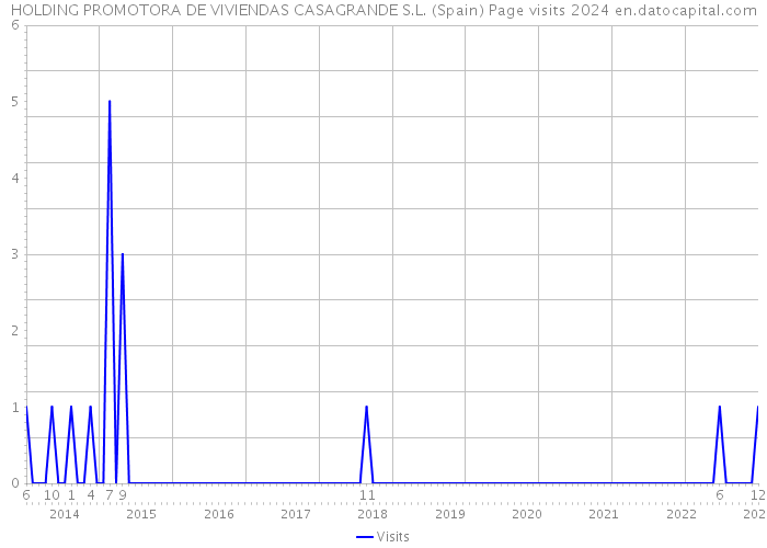 HOLDING PROMOTORA DE VIVIENDAS CASAGRANDE S.L. (Spain) Page visits 2024 