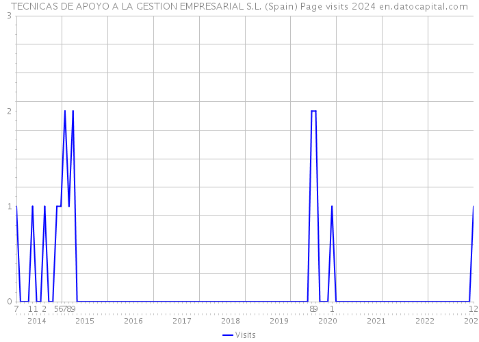 TECNICAS DE APOYO A LA GESTION EMPRESARIAL S.L. (Spain) Page visits 2024 