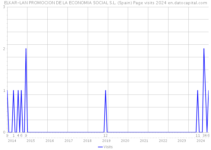 ELKAR-LAN PROMOCION DE LA ECONOMIA SOCIAL S.L. (Spain) Page visits 2024 