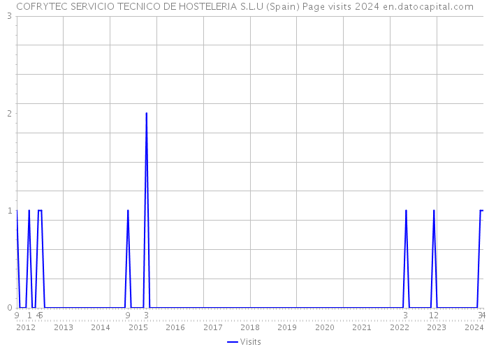 COFRYTEC SERVICIO TECNICO DE HOSTELERIA S.L.U (Spain) Page visits 2024 