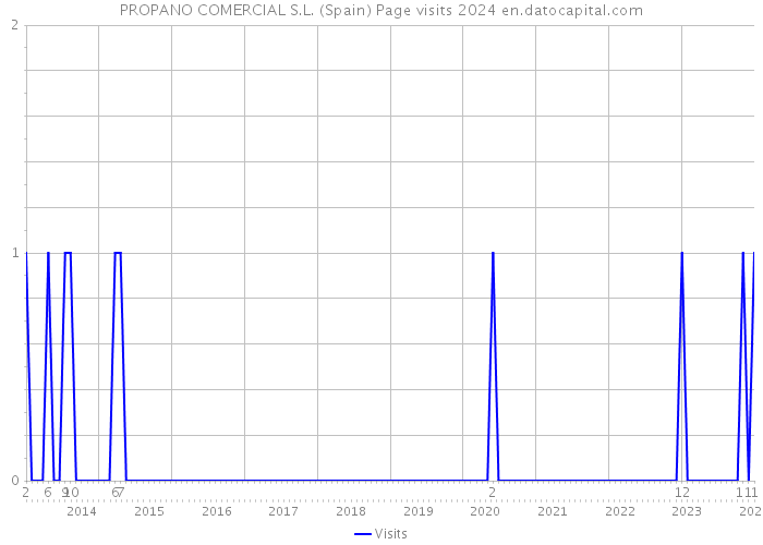 PROPANO COMERCIAL S.L. (Spain) Page visits 2024 