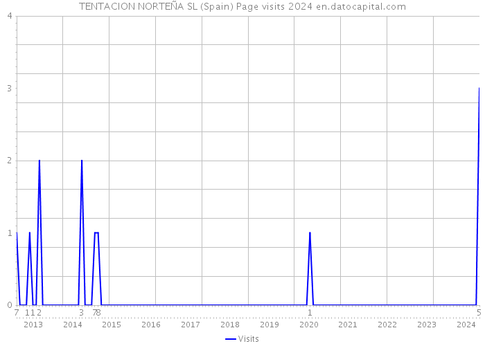 TENTACION NORTEÑA SL (Spain) Page visits 2024 