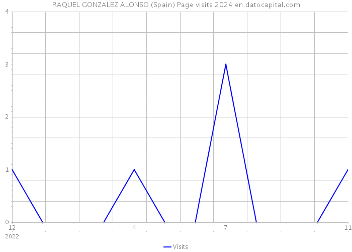 RAQUEL GONZALEZ ALONSO (Spain) Page visits 2024 