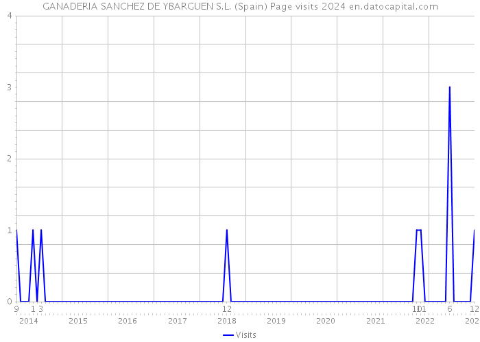 GANADERIA SANCHEZ DE YBARGUEN S.L. (Spain) Page visits 2024 