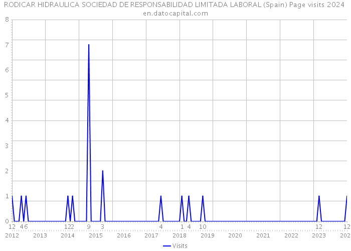 RODICAR HIDRAULICA SOCIEDAD DE RESPONSABILIDAD LIMITADA LABORAL (Spain) Page visits 2024 
