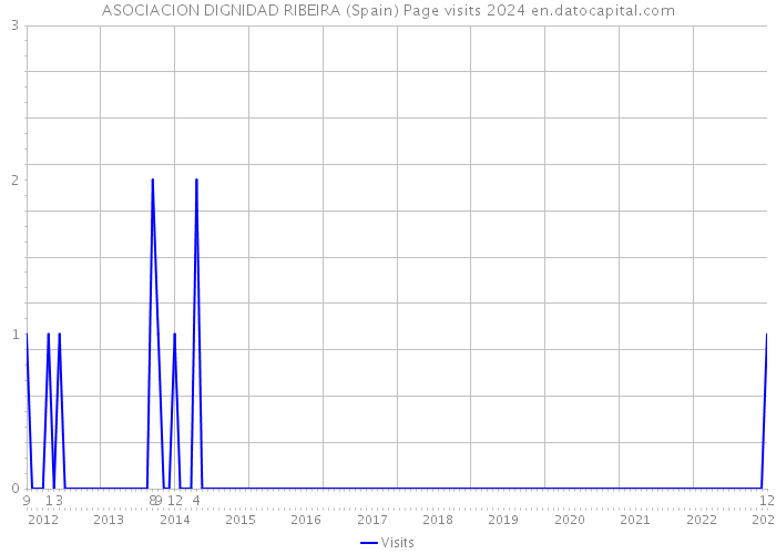 ASOCIACION DIGNIDAD RIBEIRA (Spain) Page visits 2024 