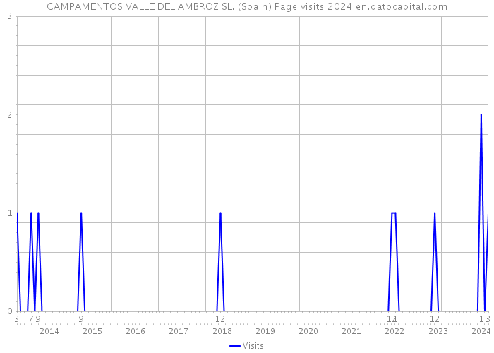 CAMPAMENTOS VALLE DEL AMBROZ SL. (Spain) Page visits 2024 