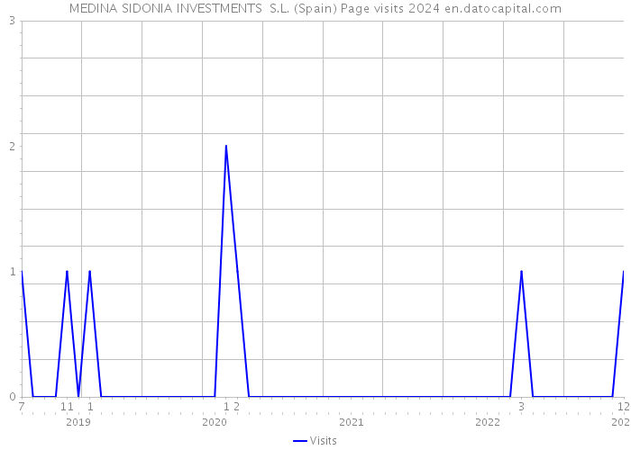 MEDINA SIDONIA INVESTMENTS S.L. (Spain) Page visits 2024 
