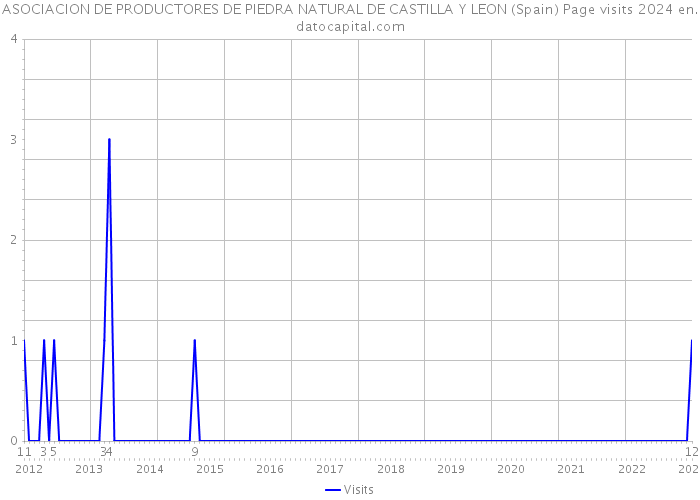 ASOCIACION DE PRODUCTORES DE PIEDRA NATURAL DE CASTILLA Y LEON (Spain) Page visits 2024 