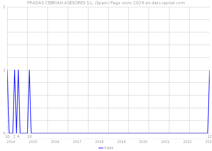 PRADAS CEBRIAN ASESORES S.L. (Spain) Page visits 2024 