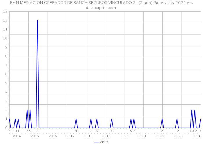 BMN MEDIACION OPERADOR DE BANCA SEGUROS VINCULADO SL (Spain) Page visits 2024 