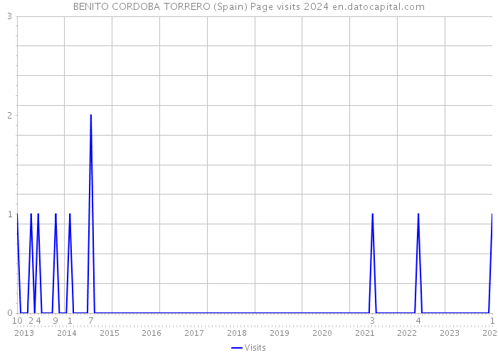 BENITO CORDOBA TORRERO (Spain) Page visits 2024 