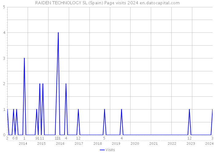 RAIDEN TECHNOLOGY SL (Spain) Page visits 2024 