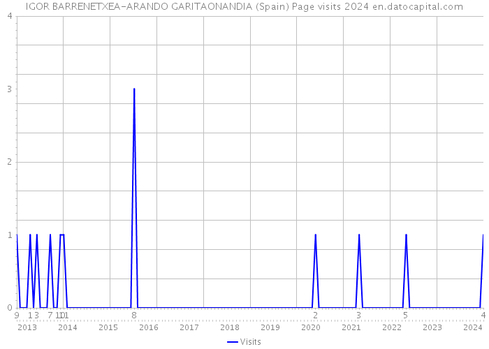 IGOR BARRENETXEA-ARANDO GARITAONANDIA (Spain) Page visits 2024 