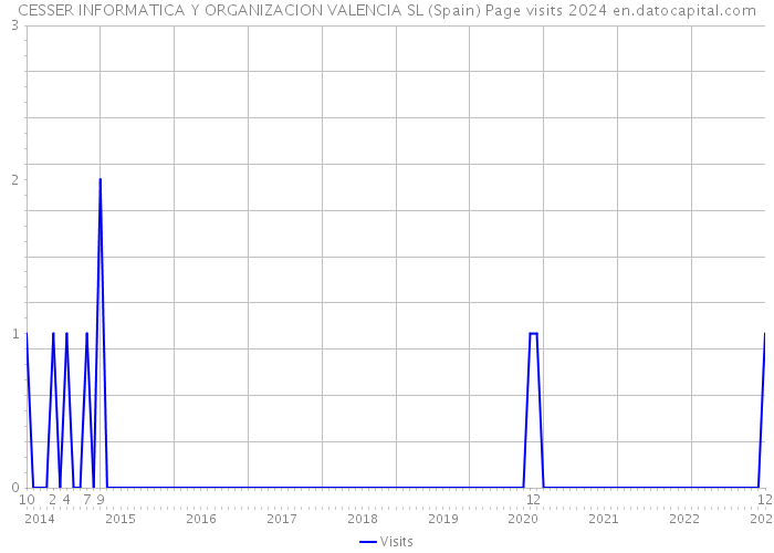 CESSER INFORMATICA Y ORGANIZACION VALENCIA SL (Spain) Page visits 2024 