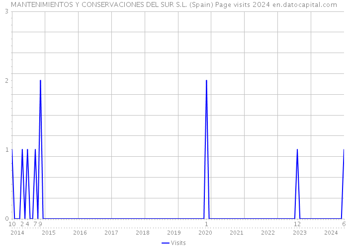MANTENIMIENTOS Y CONSERVACIONES DEL SUR S.L. (Spain) Page visits 2024 