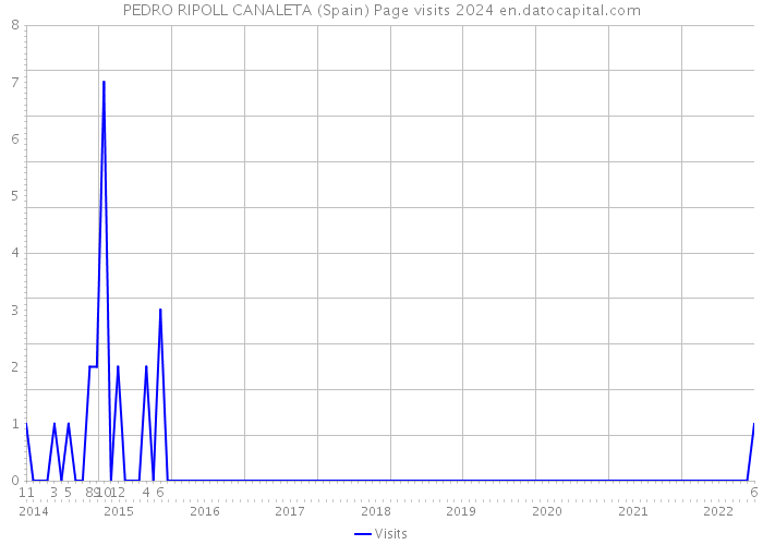 PEDRO RIPOLL CANALETA (Spain) Page visits 2024 