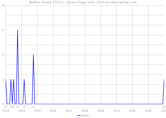 Buffete Alcala 209 S.L. (Spain) Page visits 2024 