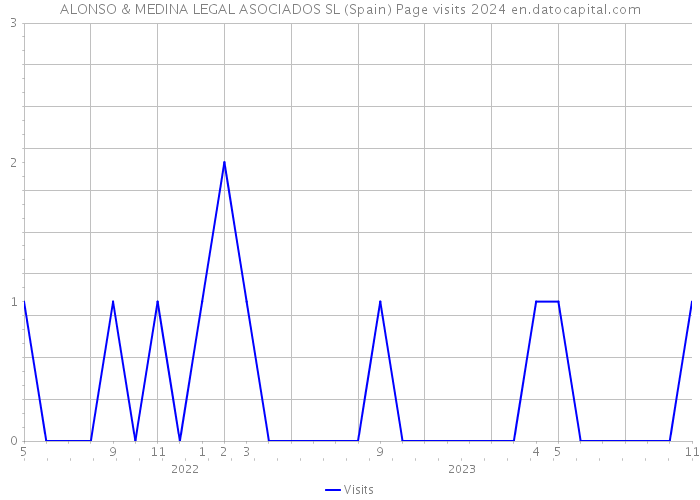 ALONSO & MEDINA LEGAL ASOCIADOS SL (Spain) Page visits 2024 