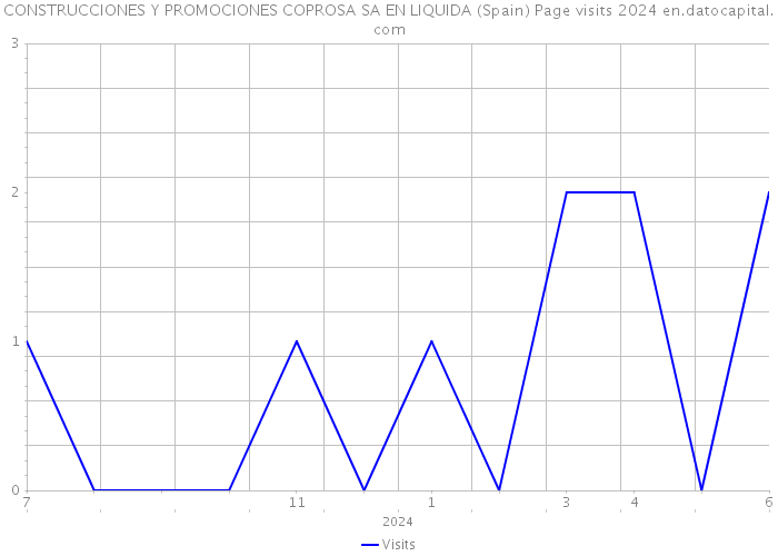 CONSTRUCCIONES Y PROMOCIONES COPROSA SA EN LIQUIDA (Spain) Page visits 2024 