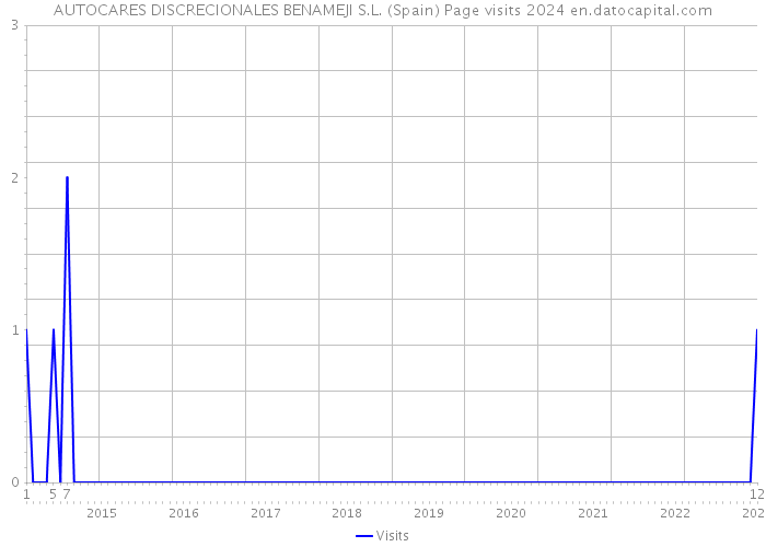 AUTOCARES DISCRECIONALES BENAMEJI S.L. (Spain) Page visits 2024 