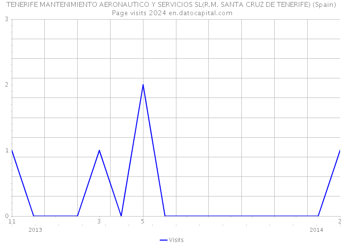 TENERIFE MANTENIMIENTO AERONAUTICO Y SERVICIOS SL(R.M. SANTA CRUZ DE TENERIFE) (Spain) Page visits 2024 