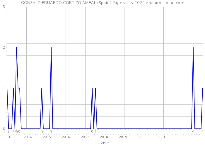 GONZALO EDUARDO CORTIZO AMEAL (Spain) Page visits 2024 