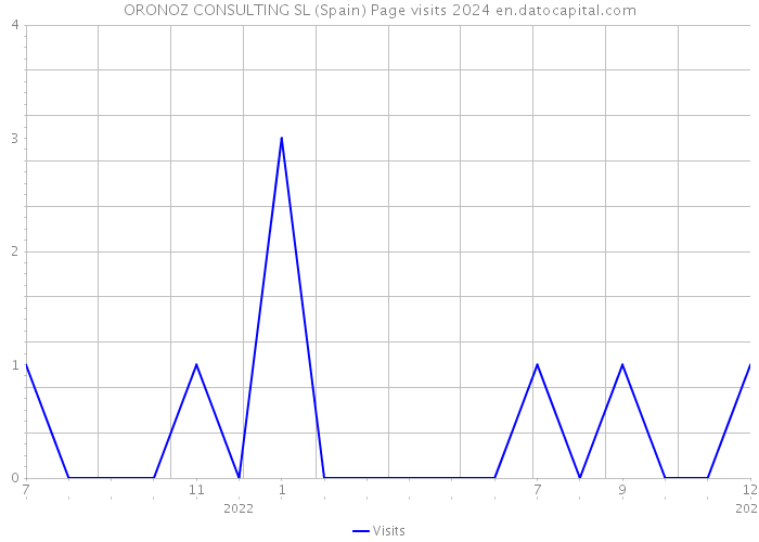 ORONOZ CONSULTING SL (Spain) Page visits 2024 