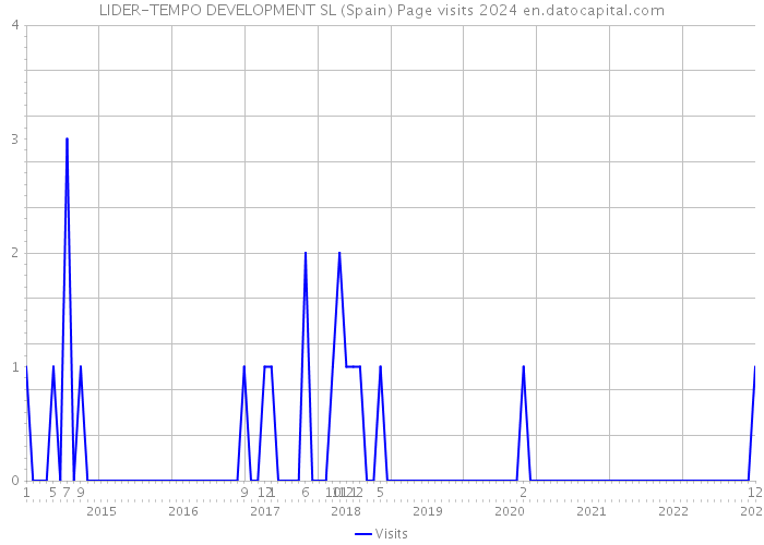 LIDER-TEMPO DEVELOPMENT SL (Spain) Page visits 2024 