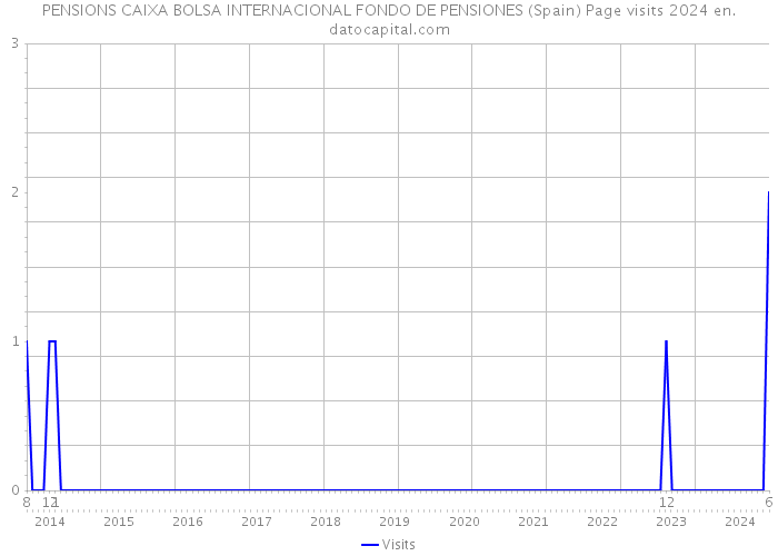 PENSIONS CAIXA BOLSA INTERNACIONAL FONDO DE PENSIONES (Spain) Page visits 2024 