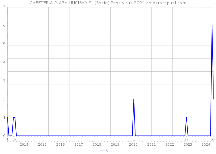 CAFETERIA PLAZA UNCIBAY SL (Spain) Page visits 2024 