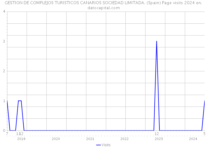 GESTION DE COMPLEJOS TURISTICOS CANARIOS SOCIEDAD LIMITADA. (Spain) Page visits 2024 