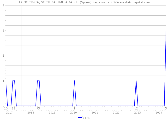 TECNOCINCA, SOCIEDA LIMITADA S.L. (Spain) Page visits 2024 