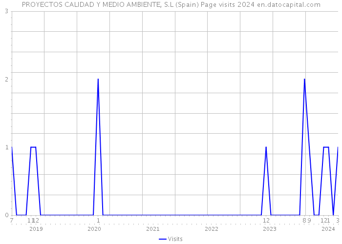 PROYECTOS CALIDAD Y MEDIO AMBIENTE, S.L (Spain) Page visits 2024 