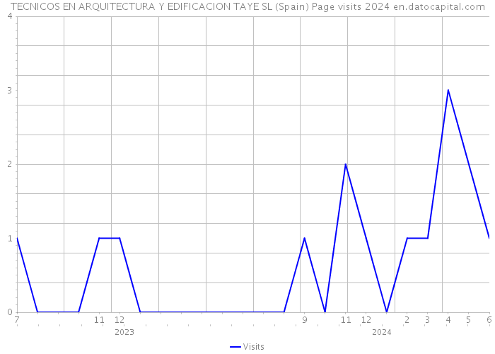 TECNICOS EN ARQUITECTURA Y EDIFICACION TAYE SL (Spain) Page visits 2024 