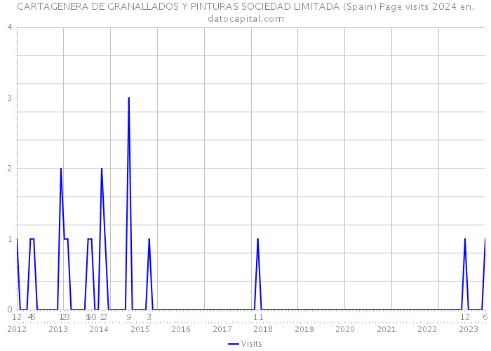 CARTAGENERA DE GRANALLADOS Y PINTURAS SOCIEDAD LIMITADA (Spain) Page visits 2024 