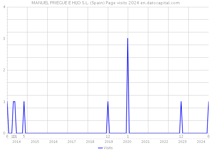 MANUEL PRIEGUE E HIJO S.L. (Spain) Page visits 2024 