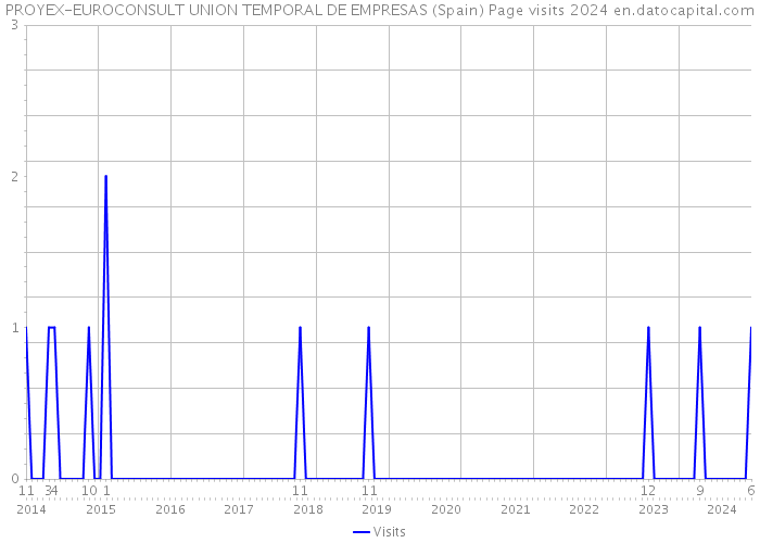 PROYEX-EUROCONSULT UNION TEMPORAL DE EMPRESAS (Spain) Page visits 2024 