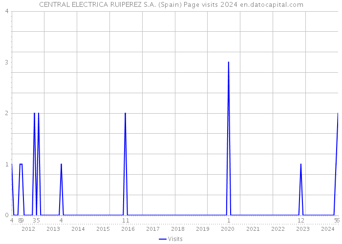 CENTRAL ELECTRICA RUIPEREZ S.A. (Spain) Page visits 2024 