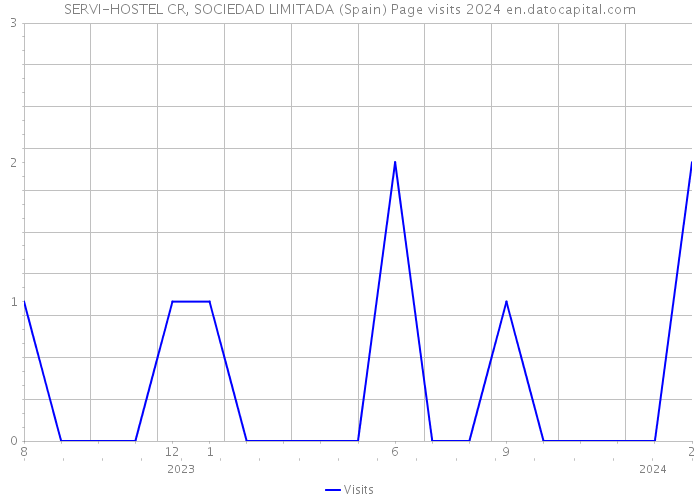 SERVI-HOSTEL CR, SOCIEDAD LIMITADA (Spain) Page visits 2024 