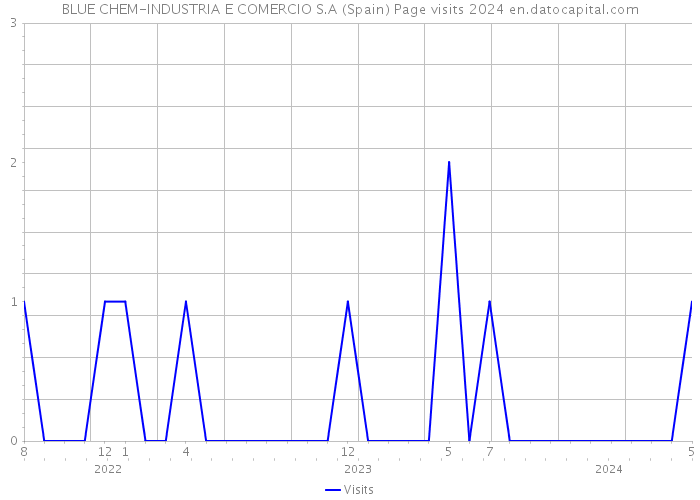 BLUE CHEM-INDUSTRIA E COMERCIO S.A (Spain) Page visits 2024 