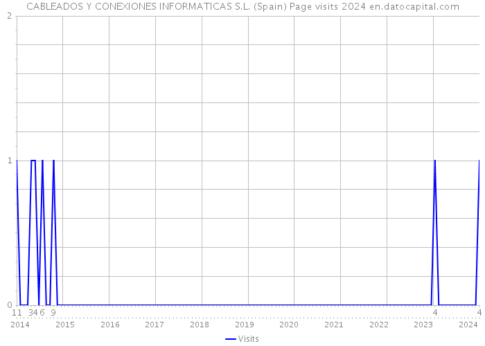 CABLEADOS Y CONEXIONES INFORMATICAS S.L. (Spain) Page visits 2024 