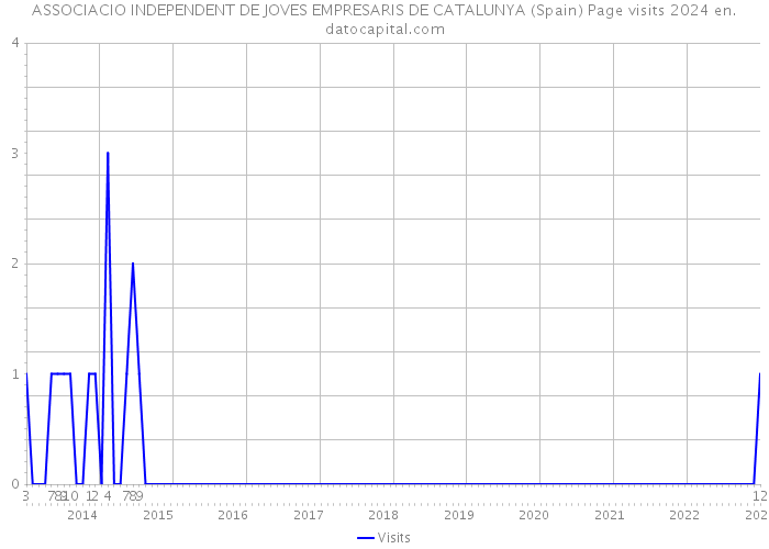 ASSOCIACIO INDEPENDENT DE JOVES EMPRESARIS DE CATALUNYA (Spain) Page visits 2024 